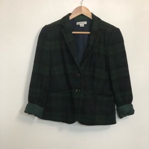 Plaid Wool Blazer